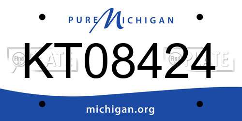 KT08424 Michigan License Plate