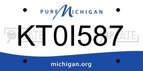 KT0I587 Michigan License Plate