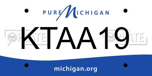 KTAA19 Michigan License Plate