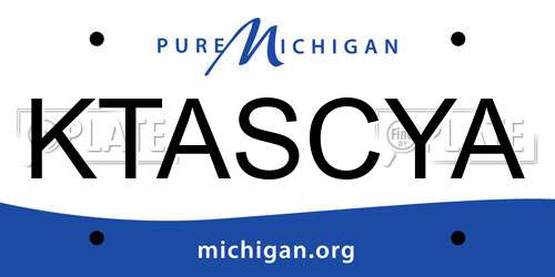 KTASCYA Michigan License Plate