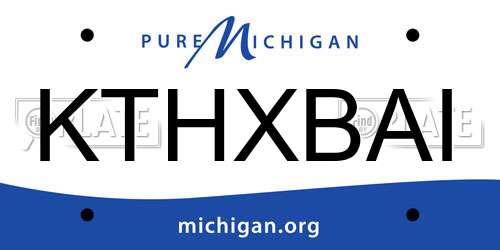 KTHXBAI Michigan License Plate