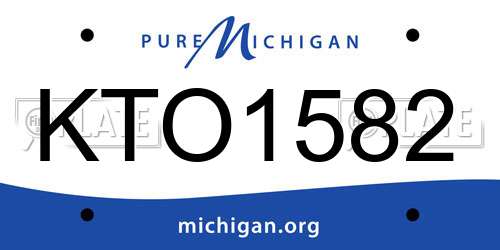 KTO1582 Michigan License Plate