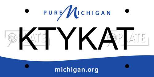 KTYKAT Michigan License Plate