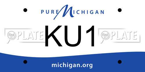 KU1 Michigan License Plate