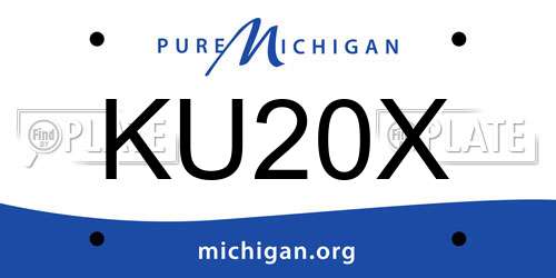 KU20X Michigan License Plate
