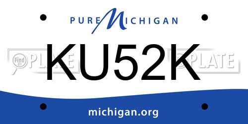 KU52K Michigan License Plate