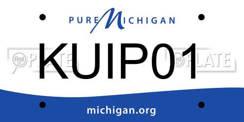 KUIP01 Michigan License Plate