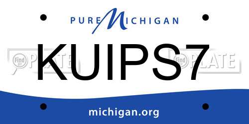 KUIPS7 Michigan License Plate