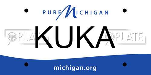 KUKA Michigan License Plate