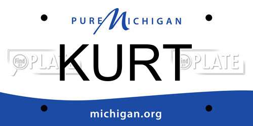 KURT Michigan License Plate