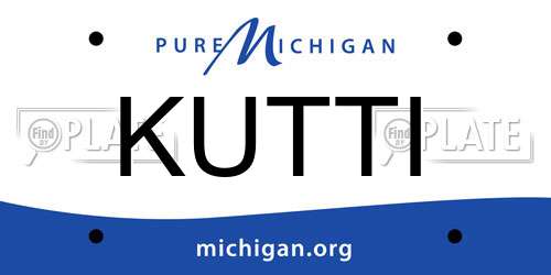 KUTTI Michigan License Plate