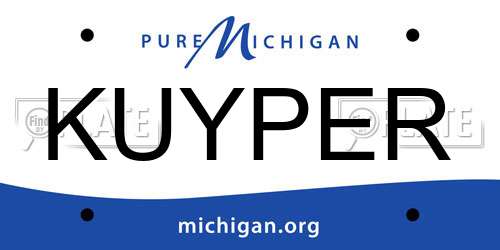 KUYPER Michigan License Plate