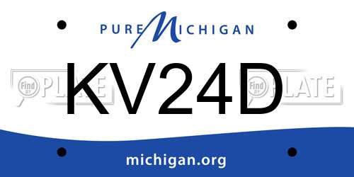 KV24D Michigan License Plate