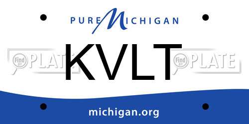 KVLT Michigan License Plate