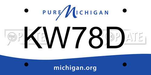 KW78D Michigan License Plate