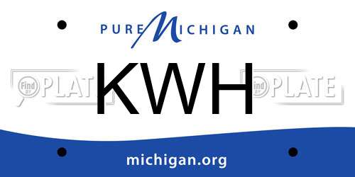 KWH Michigan License Plate