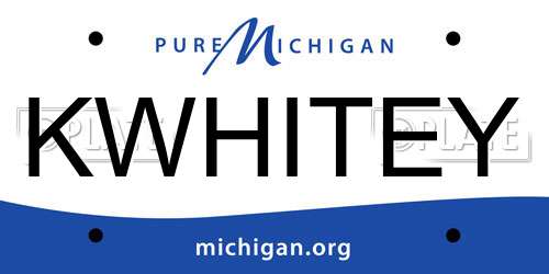 KWHITEY Michigan License Plate