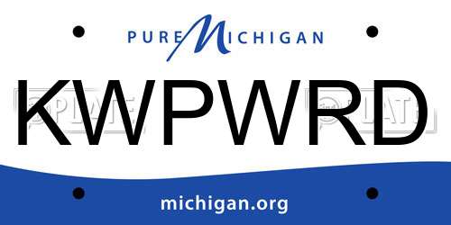 KWPWRD Michigan License Plate
