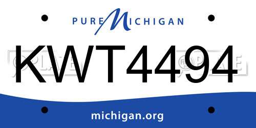 KWT4494 Michigan License Plate