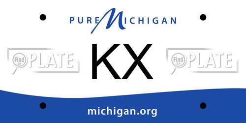 KX Michigan License Plate