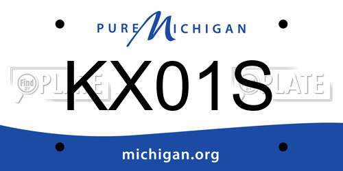 KX01S Michigan License Plate