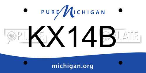 KX14B Michigan License Plate