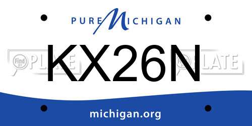 KX26N Michigan License Plate