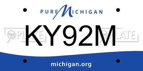 KY92M Michigan License Plate