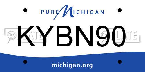 KYBN90 Michigan License Plate