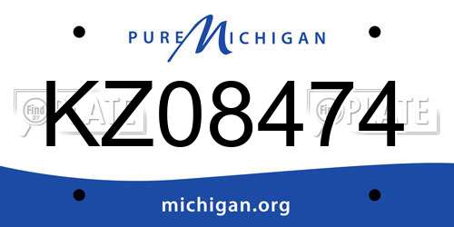 KZ08474 Michigan License Plate