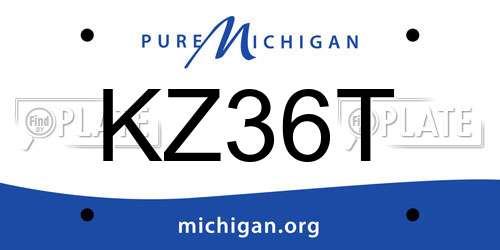 KZ36T Michigan License Plate