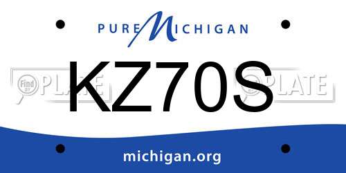 KZ70S Michigan License Plate