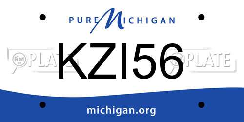 KZI56 Michigan License Plate