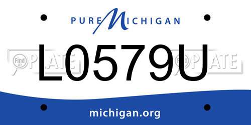 L0579U Michigan License Plate