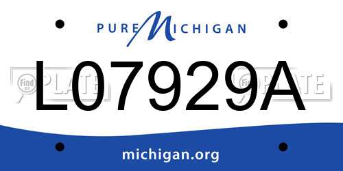 L07929A Michigan License Plate