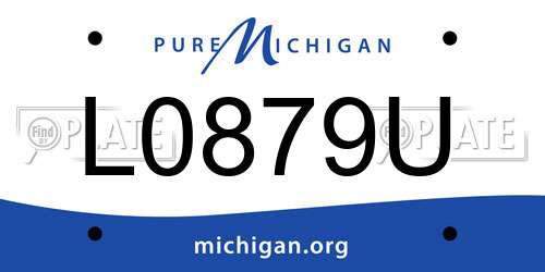 L0879U Michigan License Plate