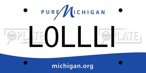 L0LLLI Michigan License Plate