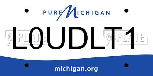 L0UDLT1 Michigan License Plate