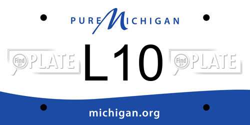 L10 Michigan License Plate