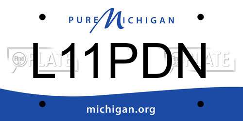 L11PDN Michigan License Plate