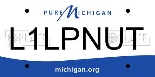 L1LPNUT Michigan License Plate