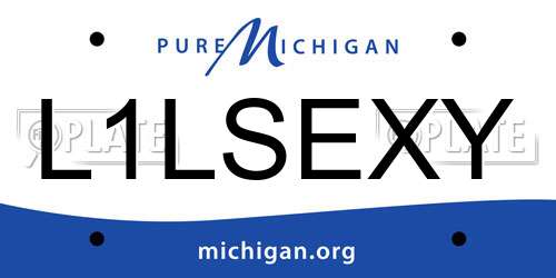 L1LSEXY Michigan License Plate