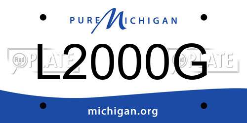 L2000G Michigan License Plate
