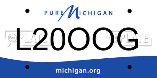 L20OOG Michigan License Plate