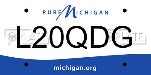 L20QDG Michigan License Plate