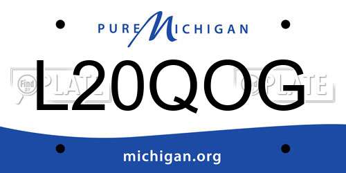 L20QOG Michigan License Plate