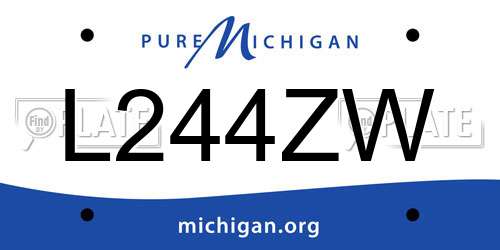 L244ZW Michigan License Plate