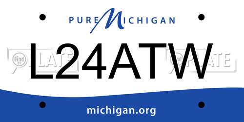 L24ATW Michigan License Plate