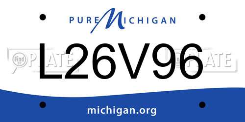 L26V96 Michigan License Plate