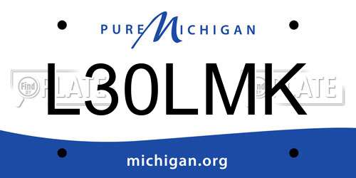 L30LMK Michigan License Plate
